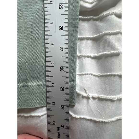 Caribbean Joe Women’s 18x30 Stretch Slacks – Light Green, Mid-Rise, Straight Leg - Picture 5 of 6